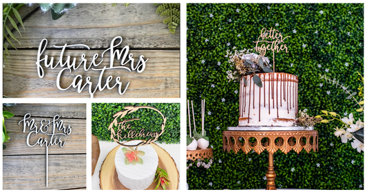 Elevate Your 2024 Wedding Cake: Laser-Cut Wooden Toppers Steal the Show!