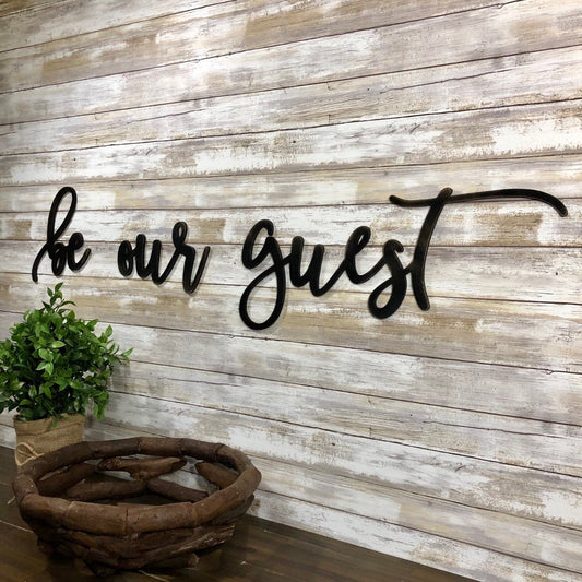 Be Our Guest Wood Sign, Guest Bedroom Decor, Entryway Wall Decor, Guestroom Farmhouse Sign, Signs For Home, Dining Room Sign