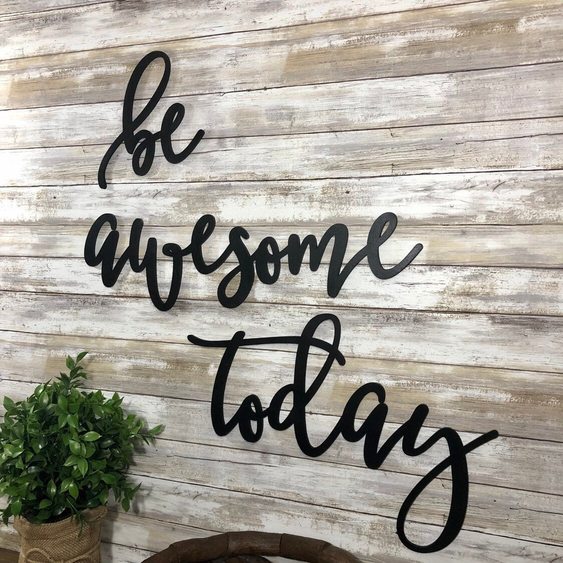 Be Awesome Today Wood Words, Inspirational Quotes, Positive Quotes Home Decor, Gift For Best Friend, Motivational Office Wall Decor